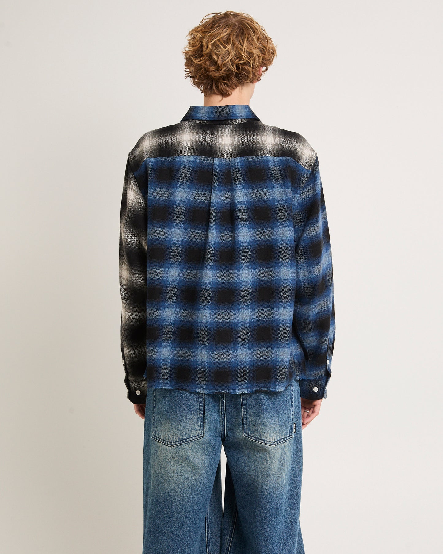 Split Flannel Long Sleeve Shirt