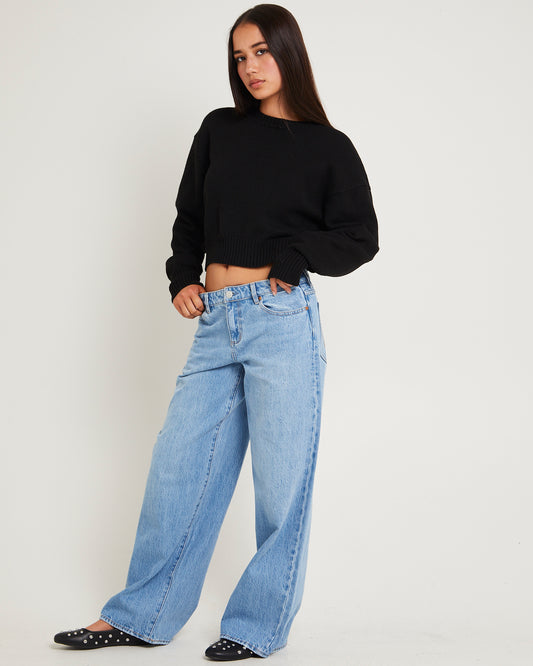 Low Farrah Baggy Denim Jeans Blue River BLUE RIVER