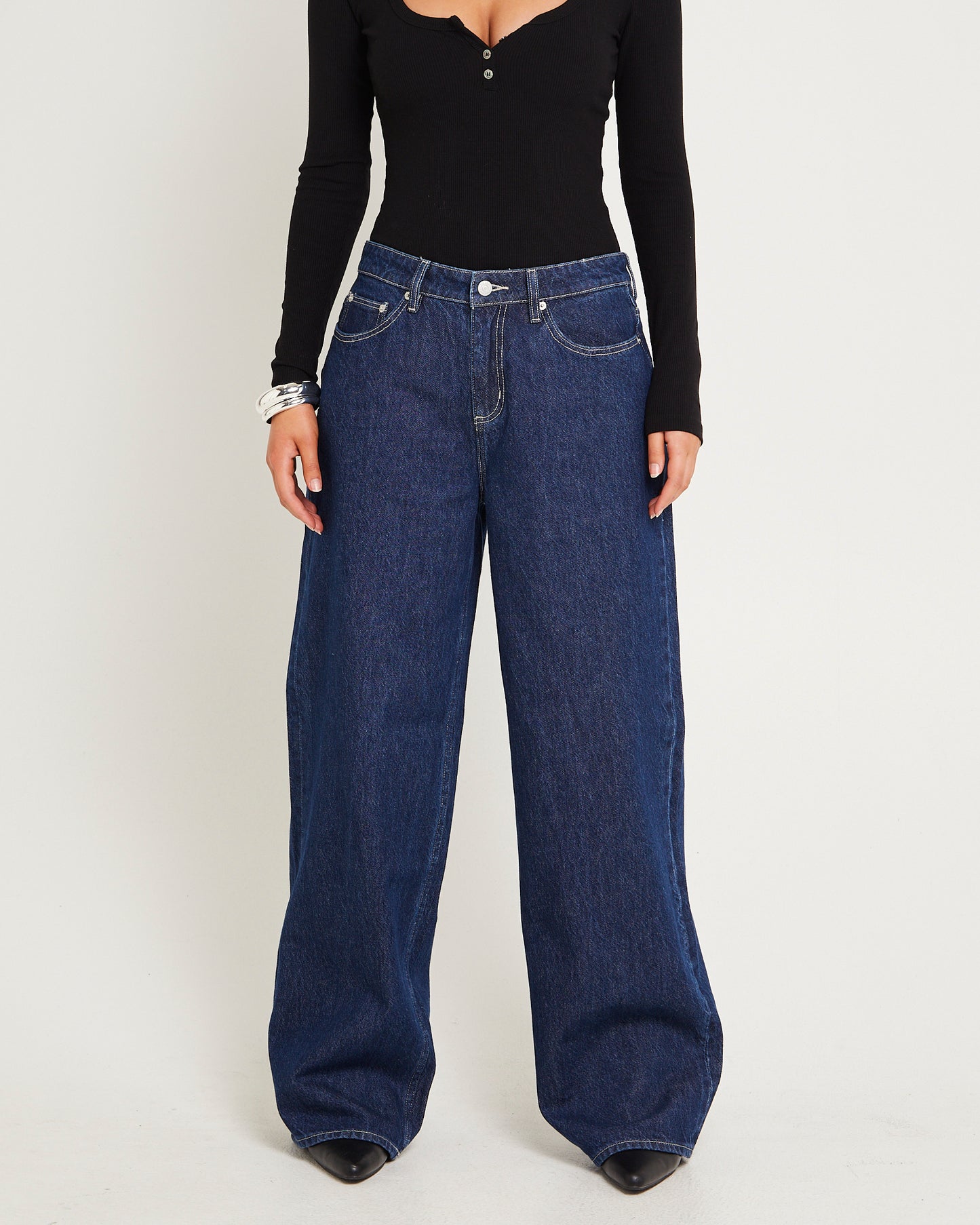 Low Slouch Relaxed Denim Jeans Indigo Exchange