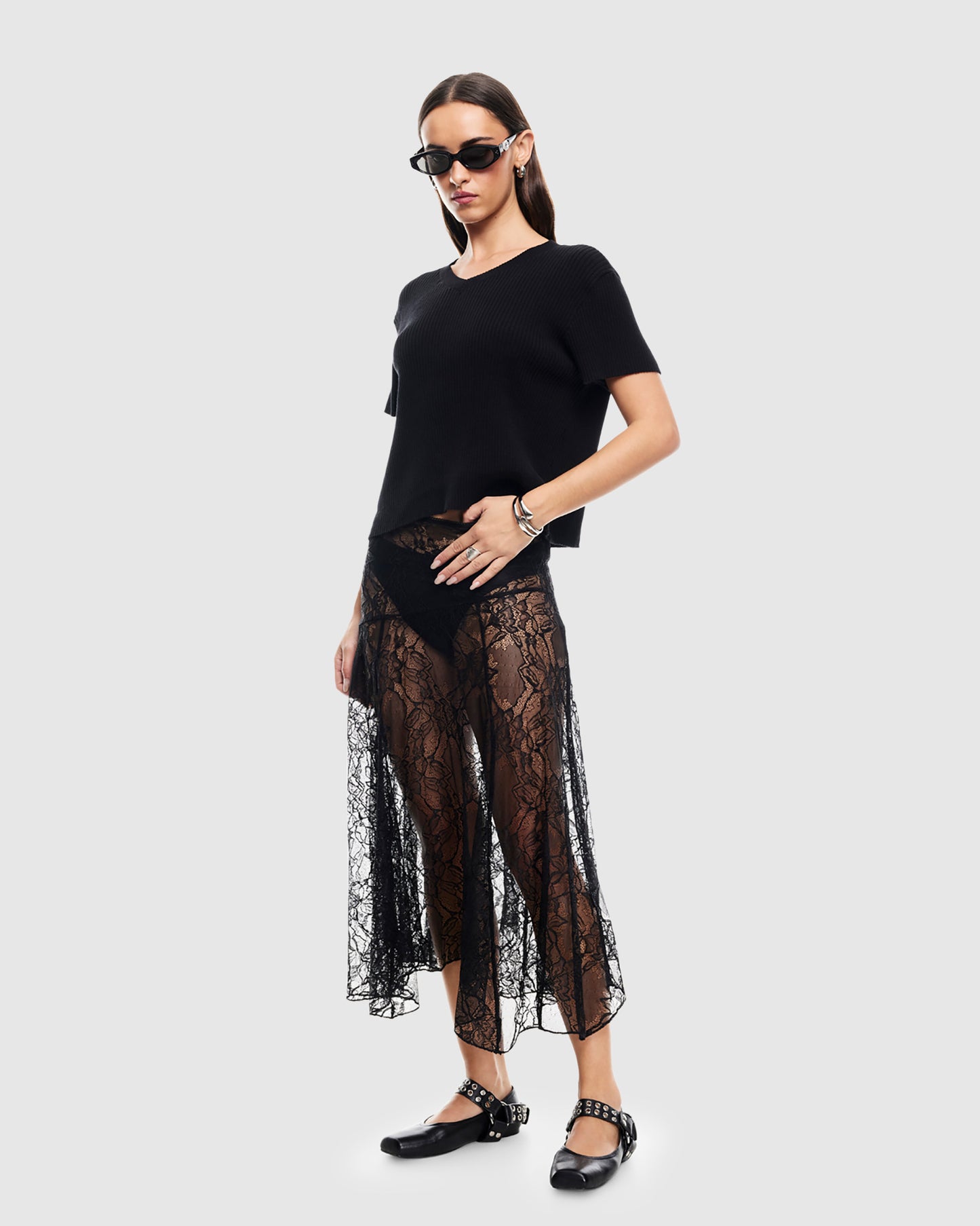 In Bloom Lace Midi Skirt