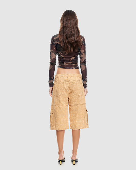 The Boulevard Mesh Top CAMO