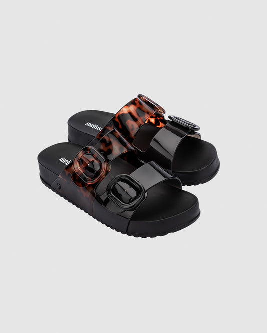 Melissa Cozy Platform BLACK/CLEAR TORTOISE