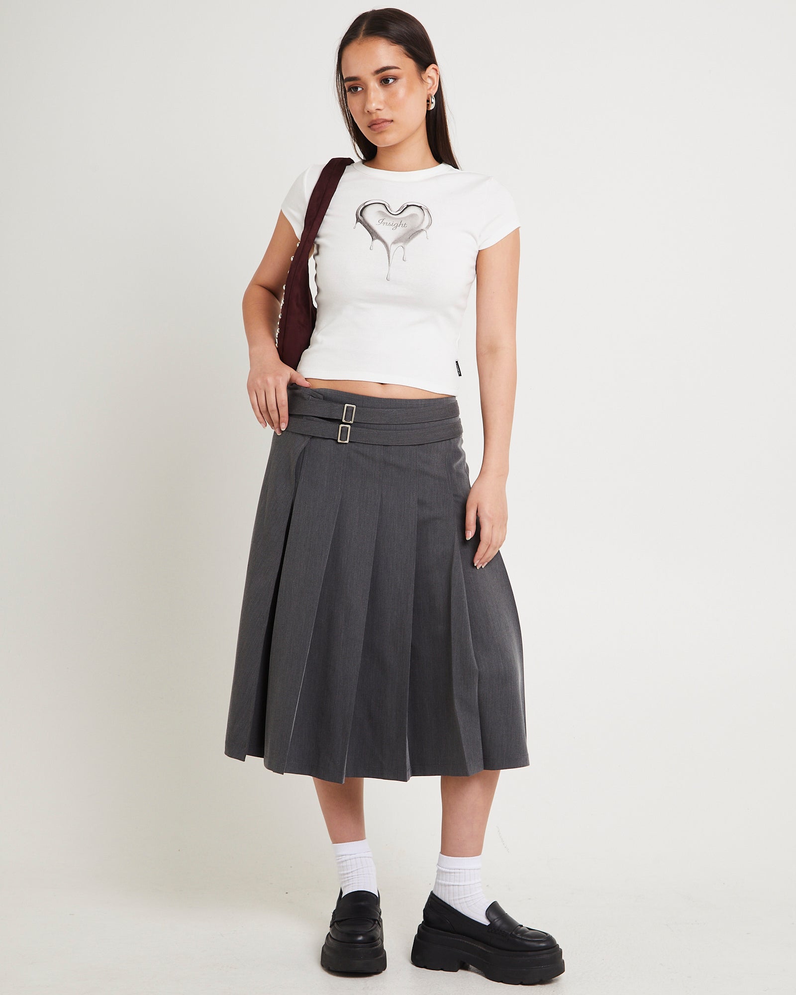 Eriksen Pleated Midi Skirt – General Pants Co.