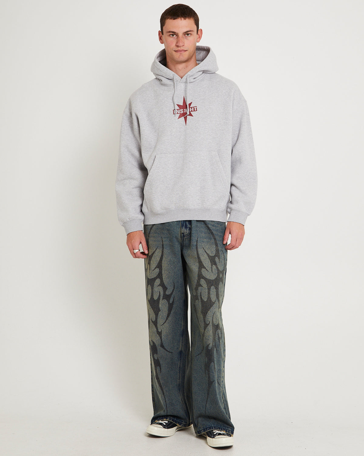 Fluid Baggy Denim Jeans BLUE