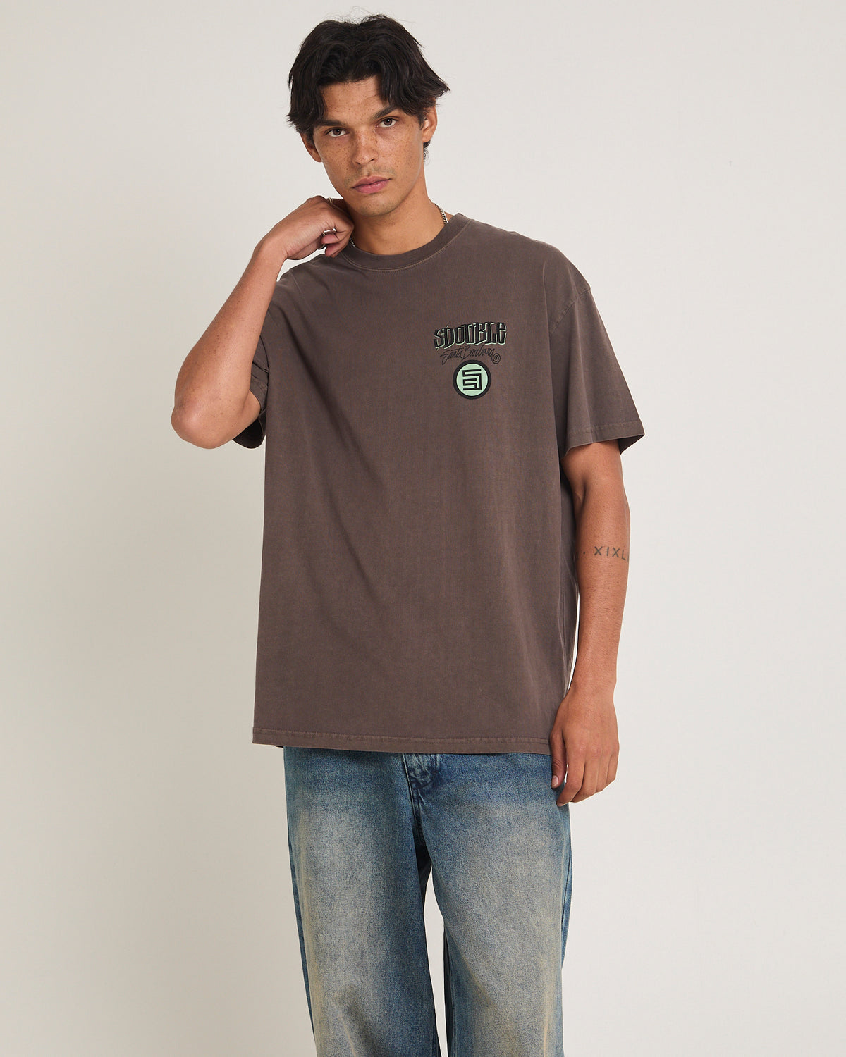 Combo Platter T-Shirt WASHED CHOCOLATE