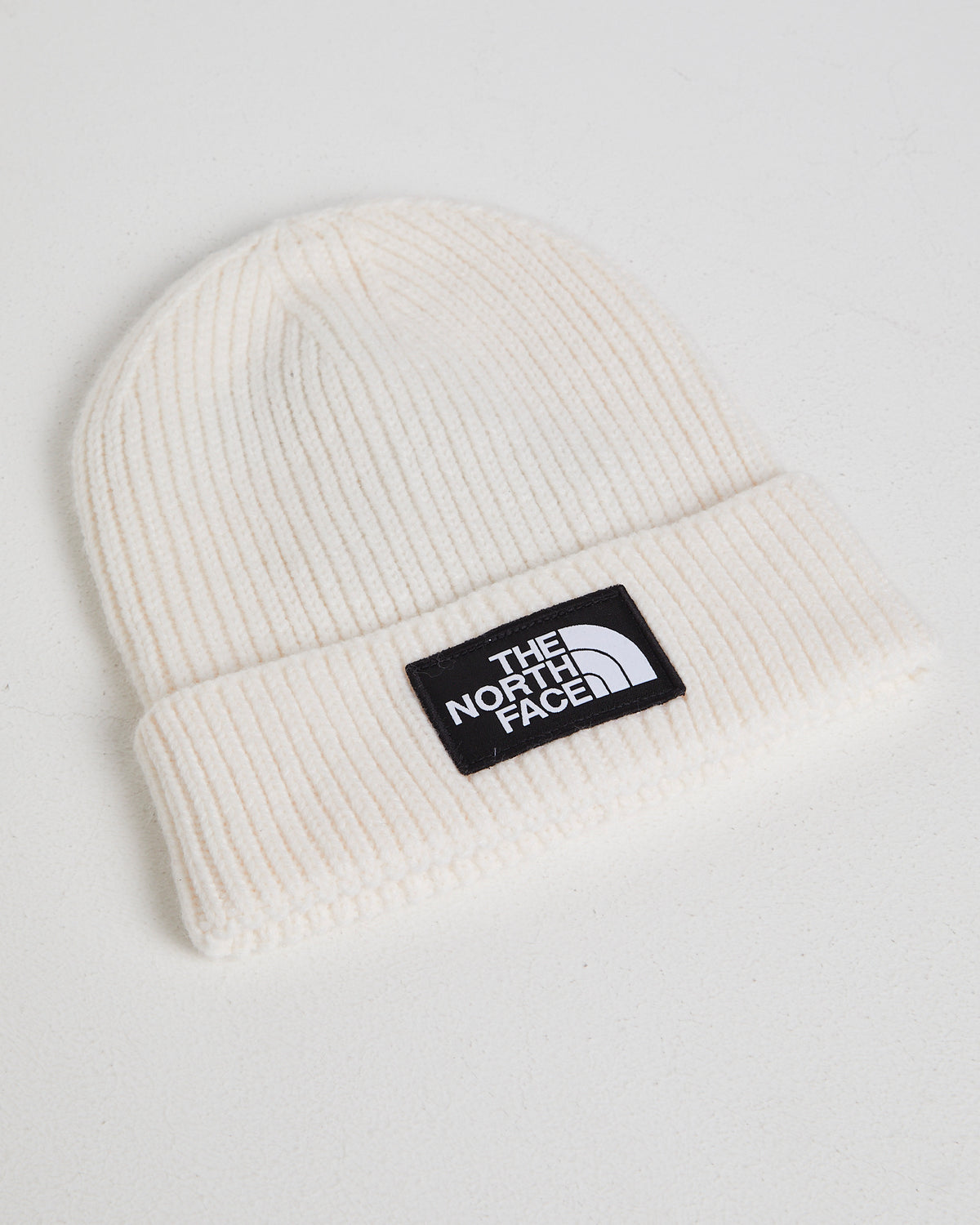 Logo Box Cuffed Beanie WHITE DUNES