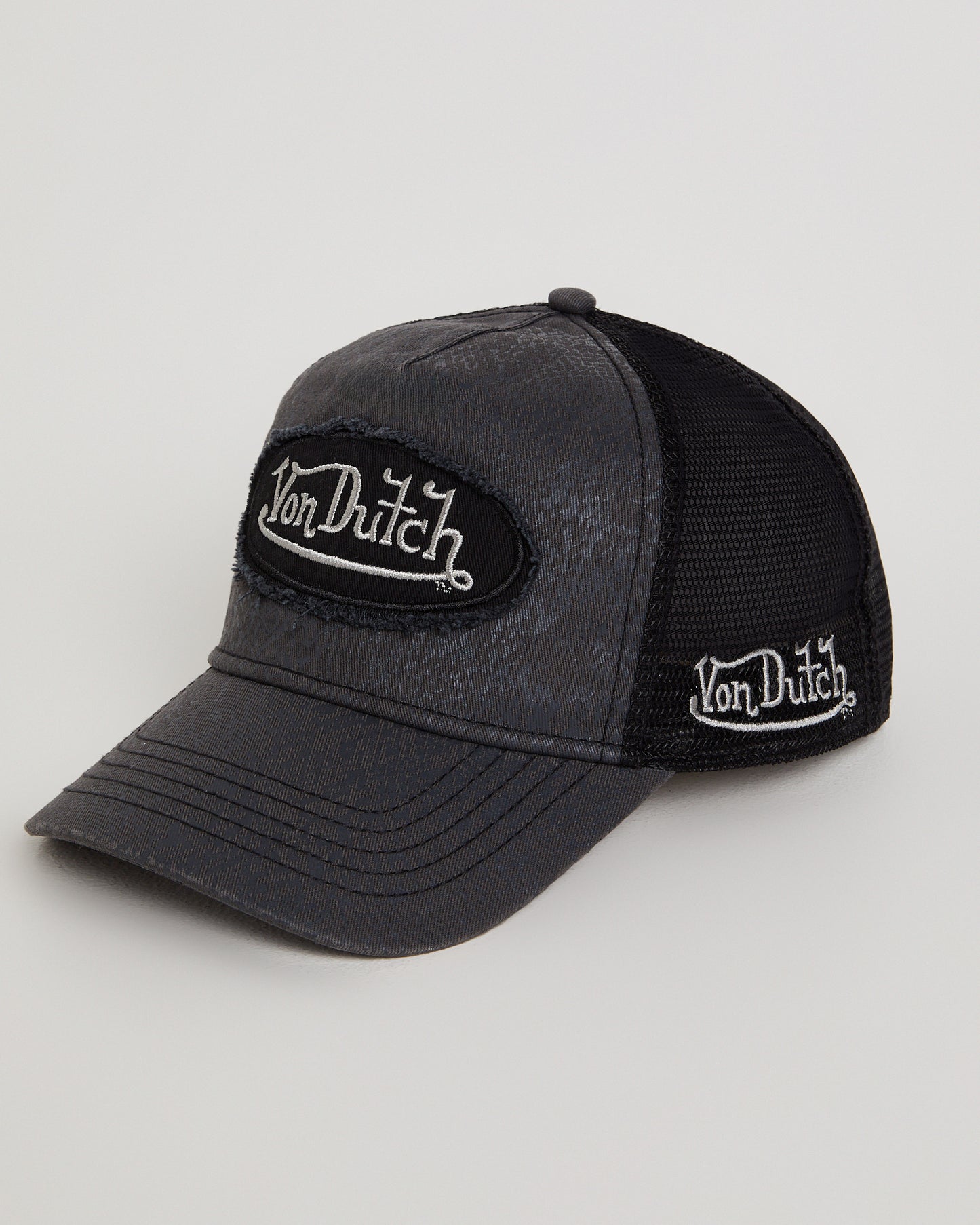 Snakeskin Twill Trucker Cap