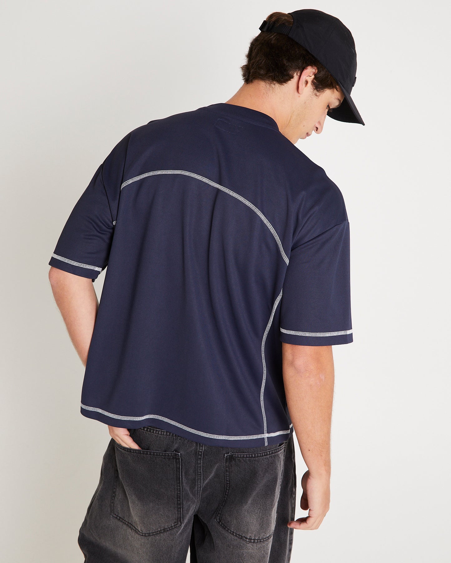 Contrast Sport Crop T-Shirt