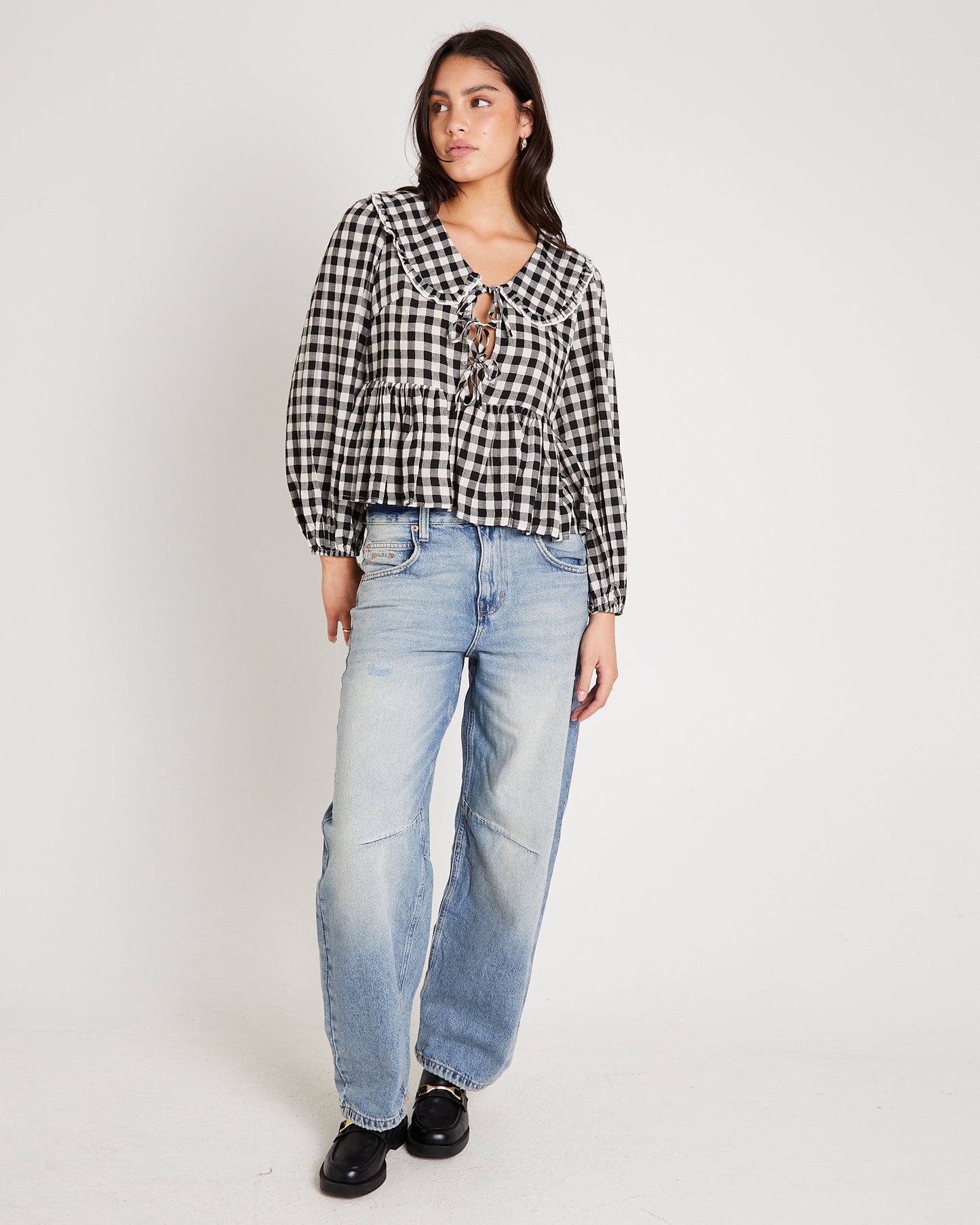 Picnic Gingham Collared Blouse