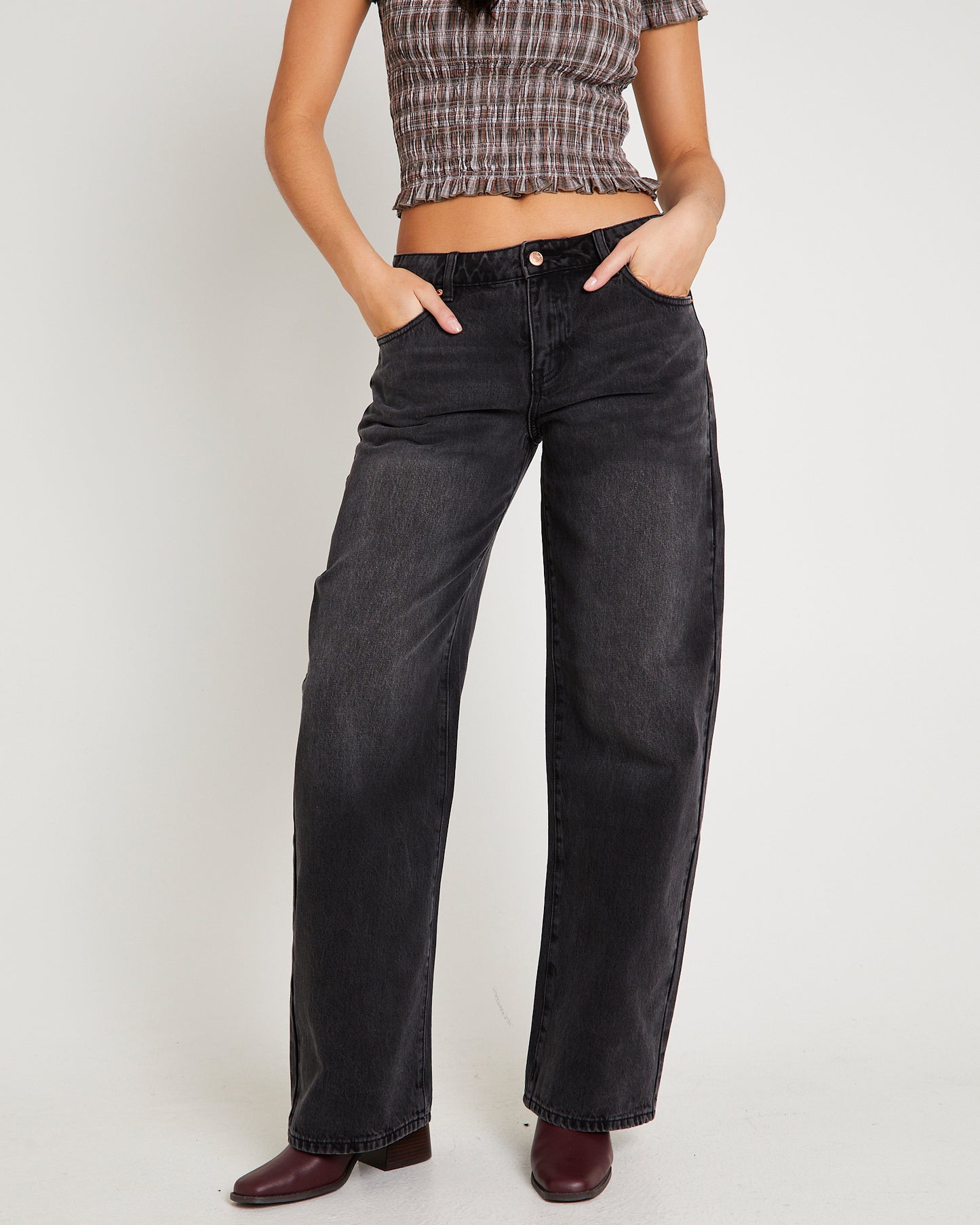 Maylee Low Rise Relaxed Denim Jeans