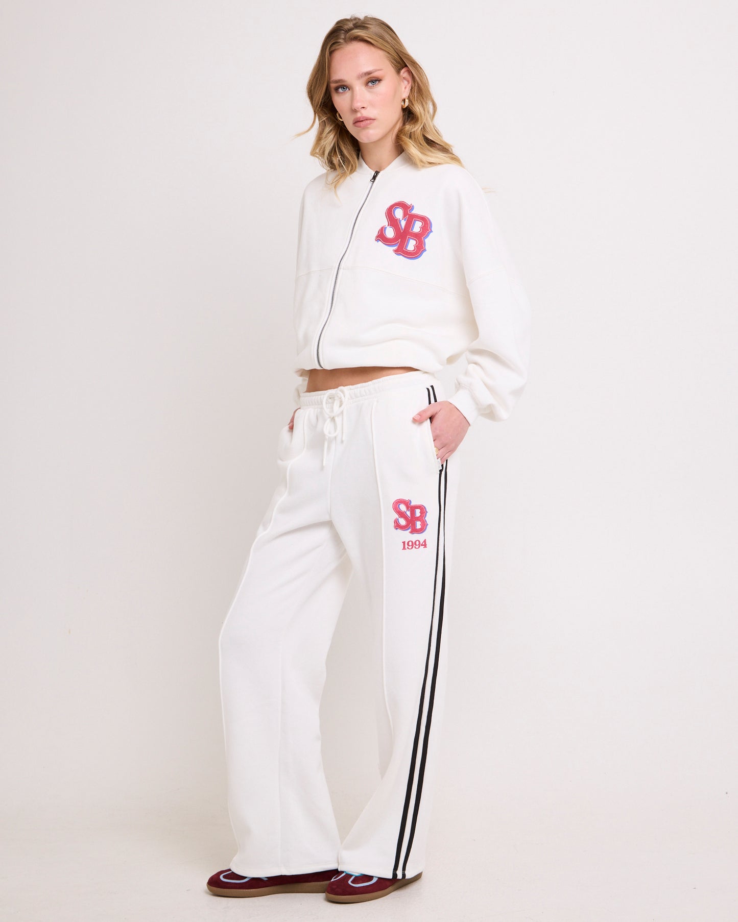Subtitled Emblem Baggy Trackpants