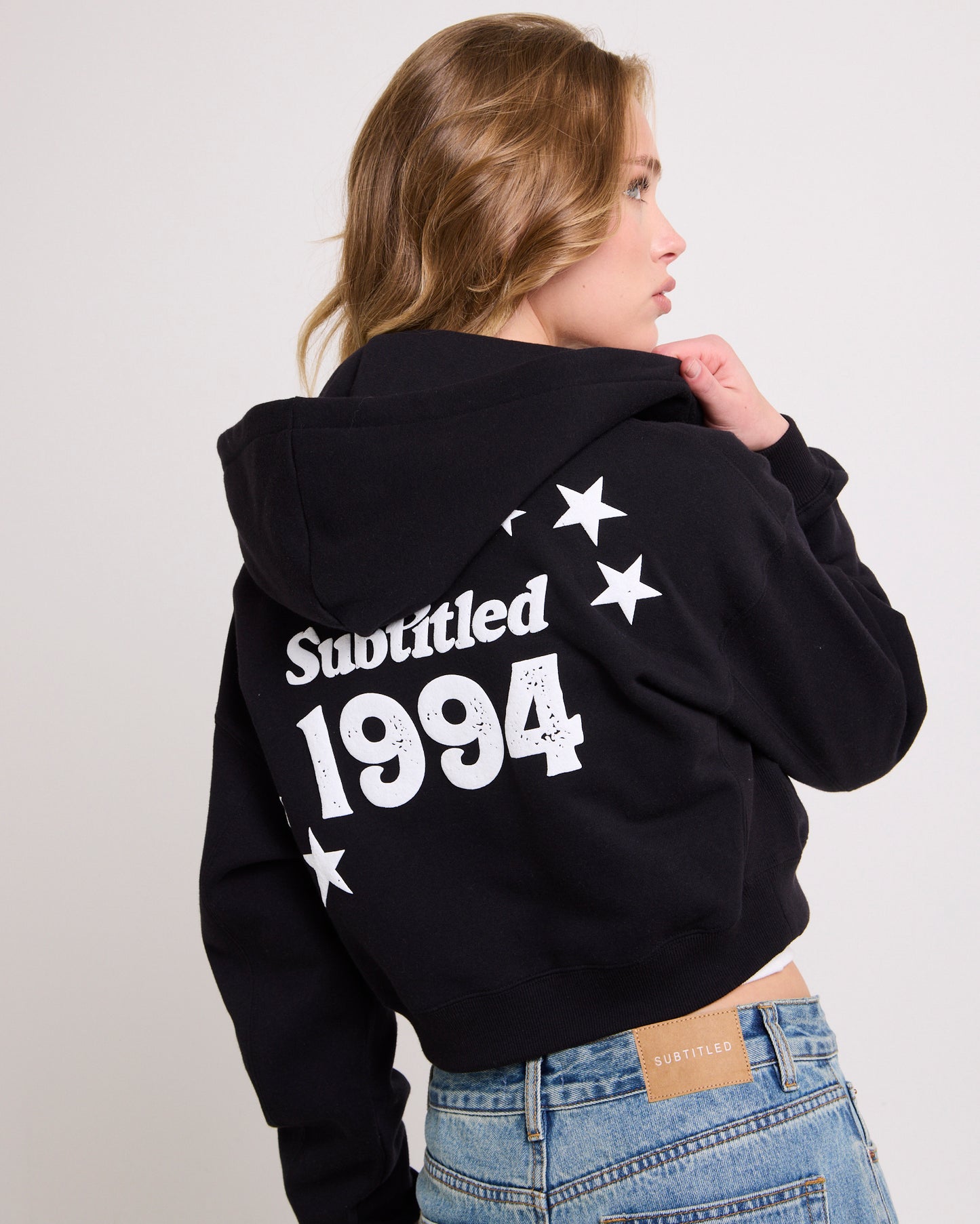 Stargazer Cropped Zip Hoodie