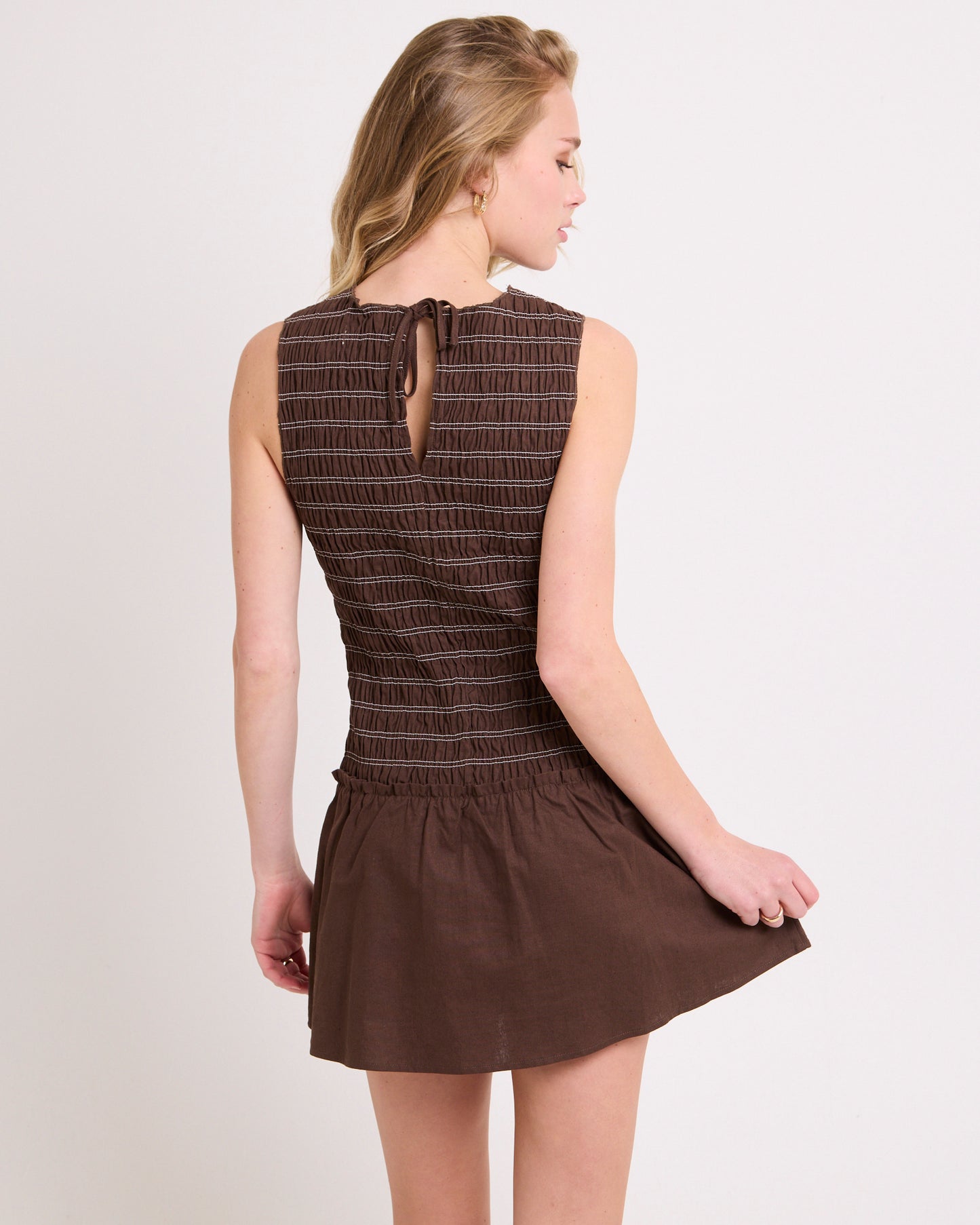 Delmore Shirred Mini Dress