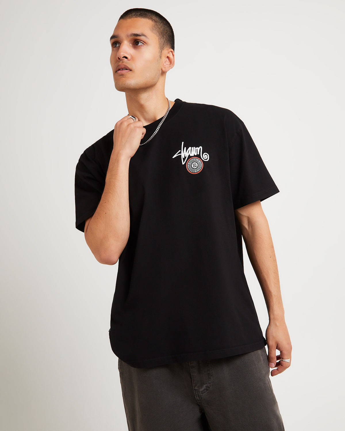 Tack Dot Short Sleeve T-Shirt WASHED BLACK