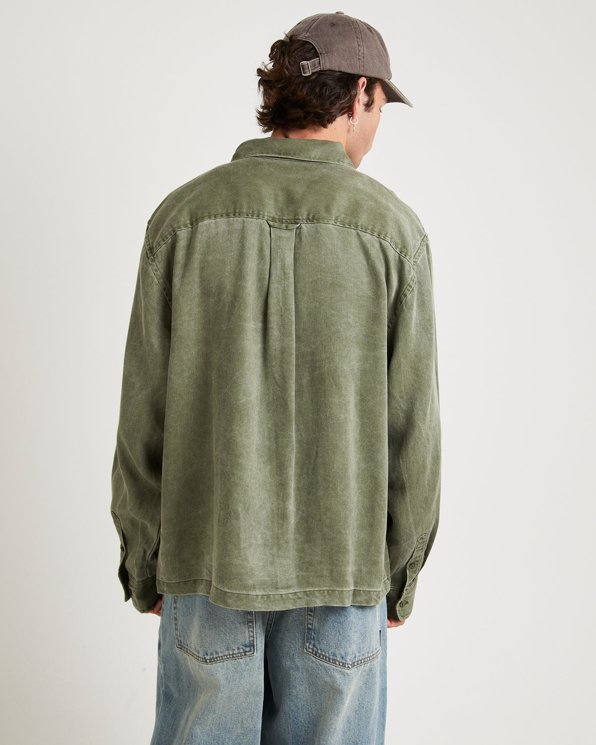 Rashaad Long Sleeve Shirt WASHED OLIVE