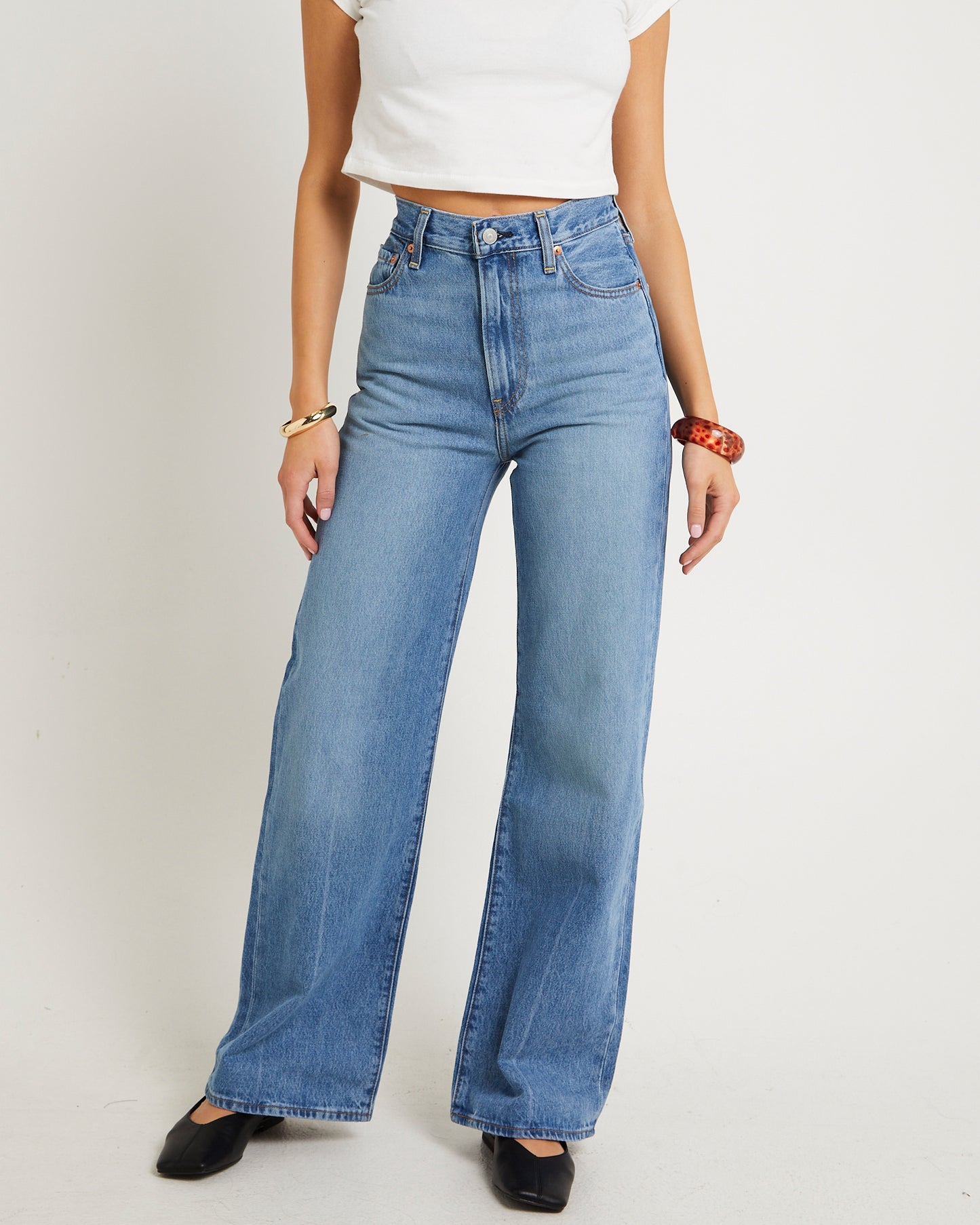 Ribcage Wide Leg Denim Jeans