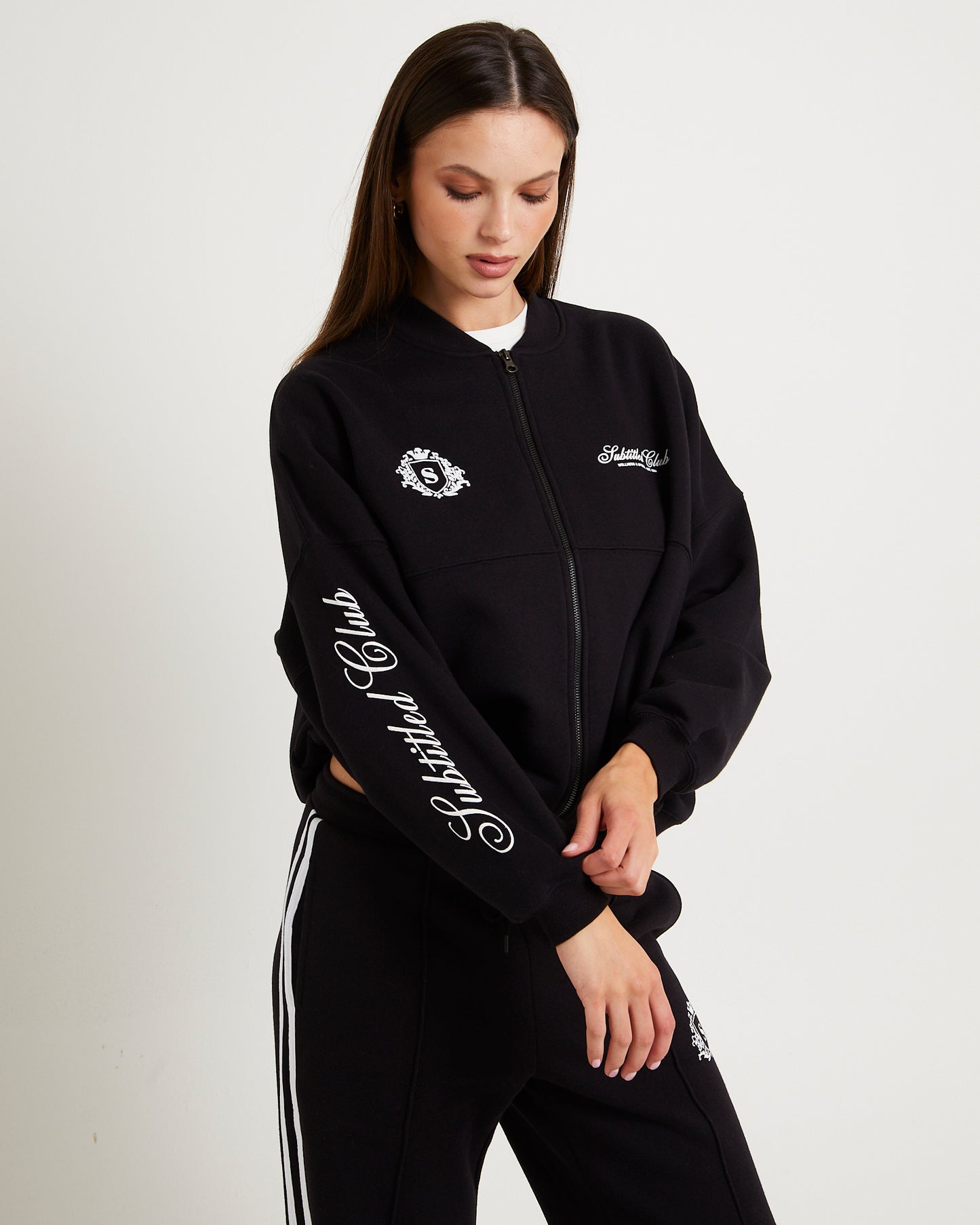 Subtitled Wellness Club Bomber Jacket