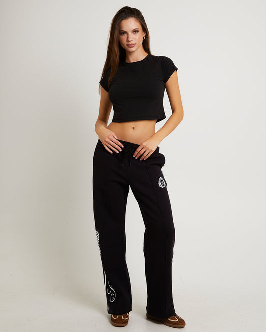 Subtitled Wellness Club Baggy Trackpants BLACK