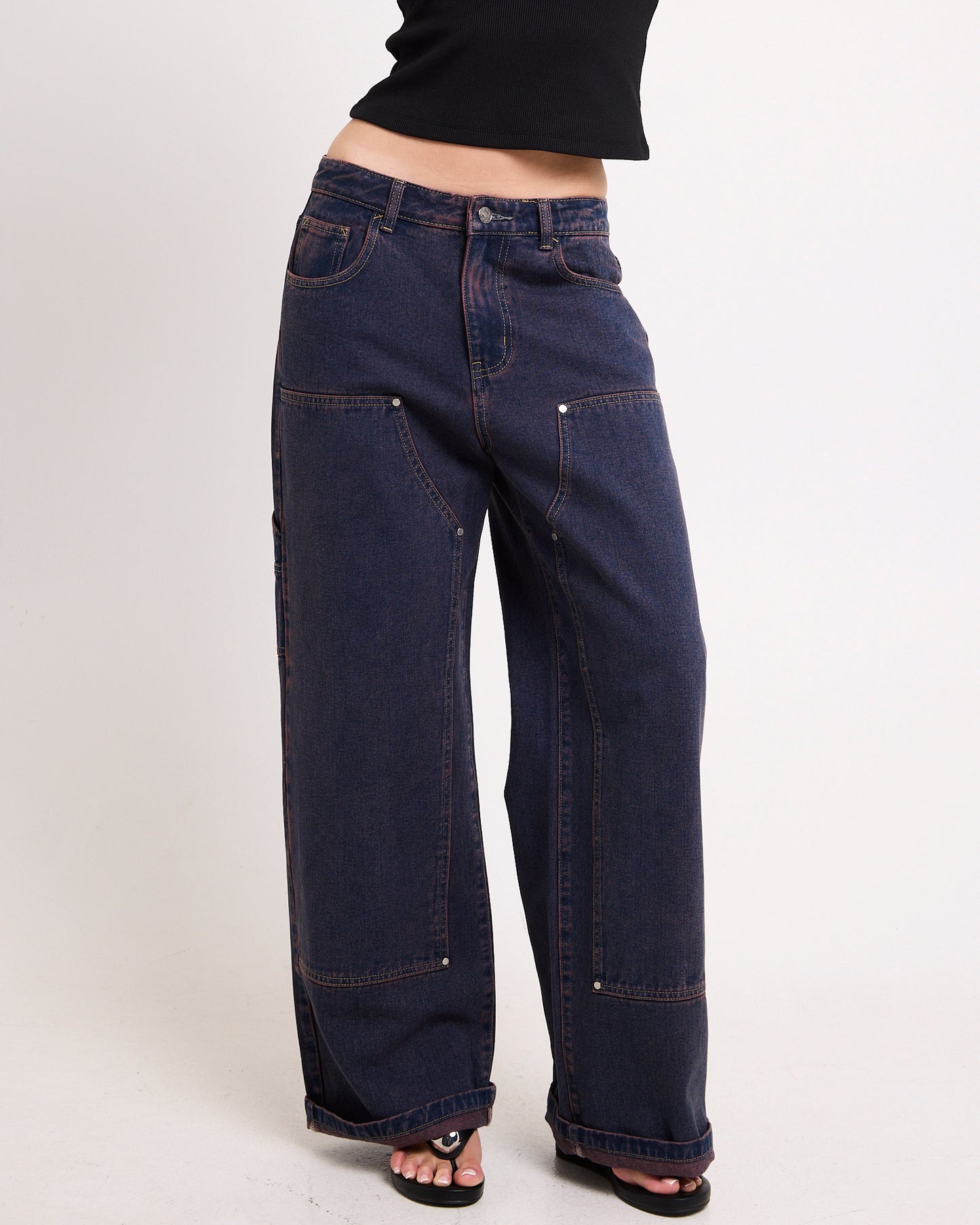 Baggy Double Knee Carpenter Denim Jeans