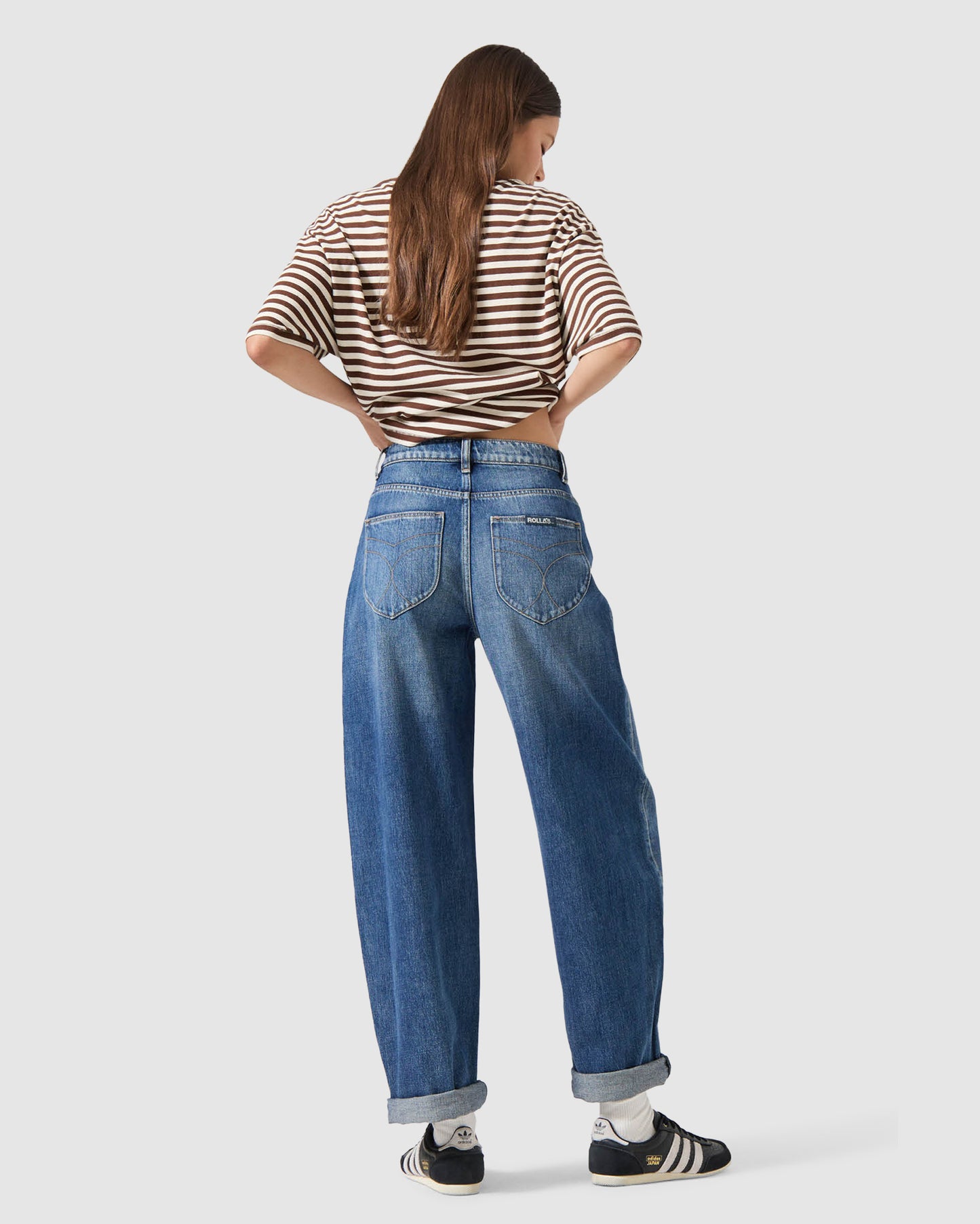 Gigi Barrel Denim Jeans Paris Texas Turn Up