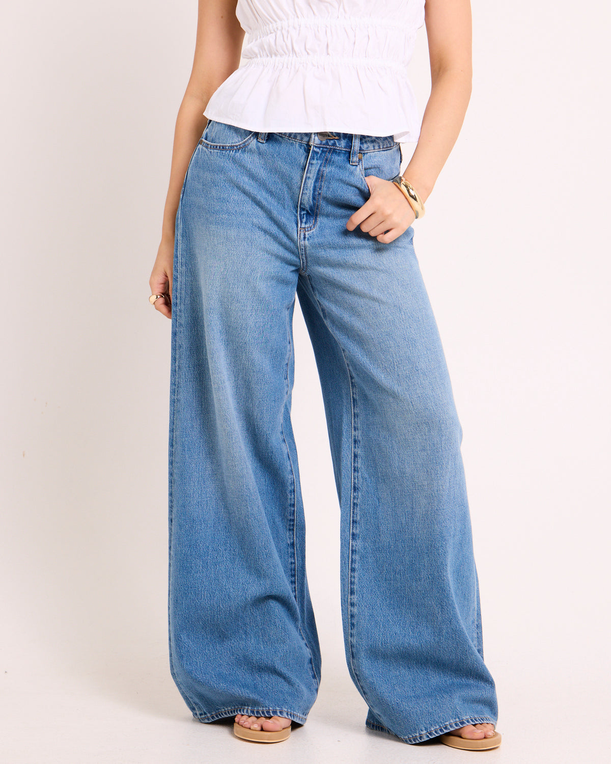 Mid Stevie Relaxed Denim Jeans DETROIT FADE