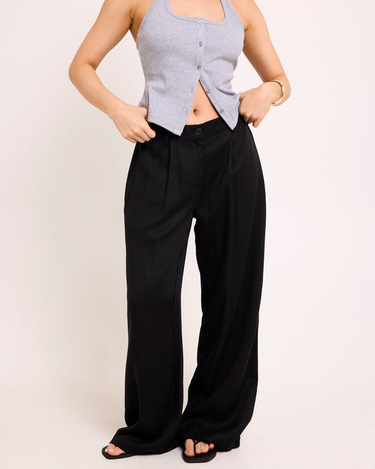 Selene Low Rise Pants BLACK