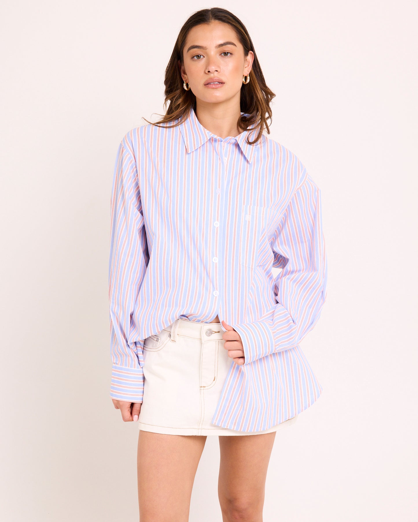 Coby Crisp Oversized Long Sleeve Shirt