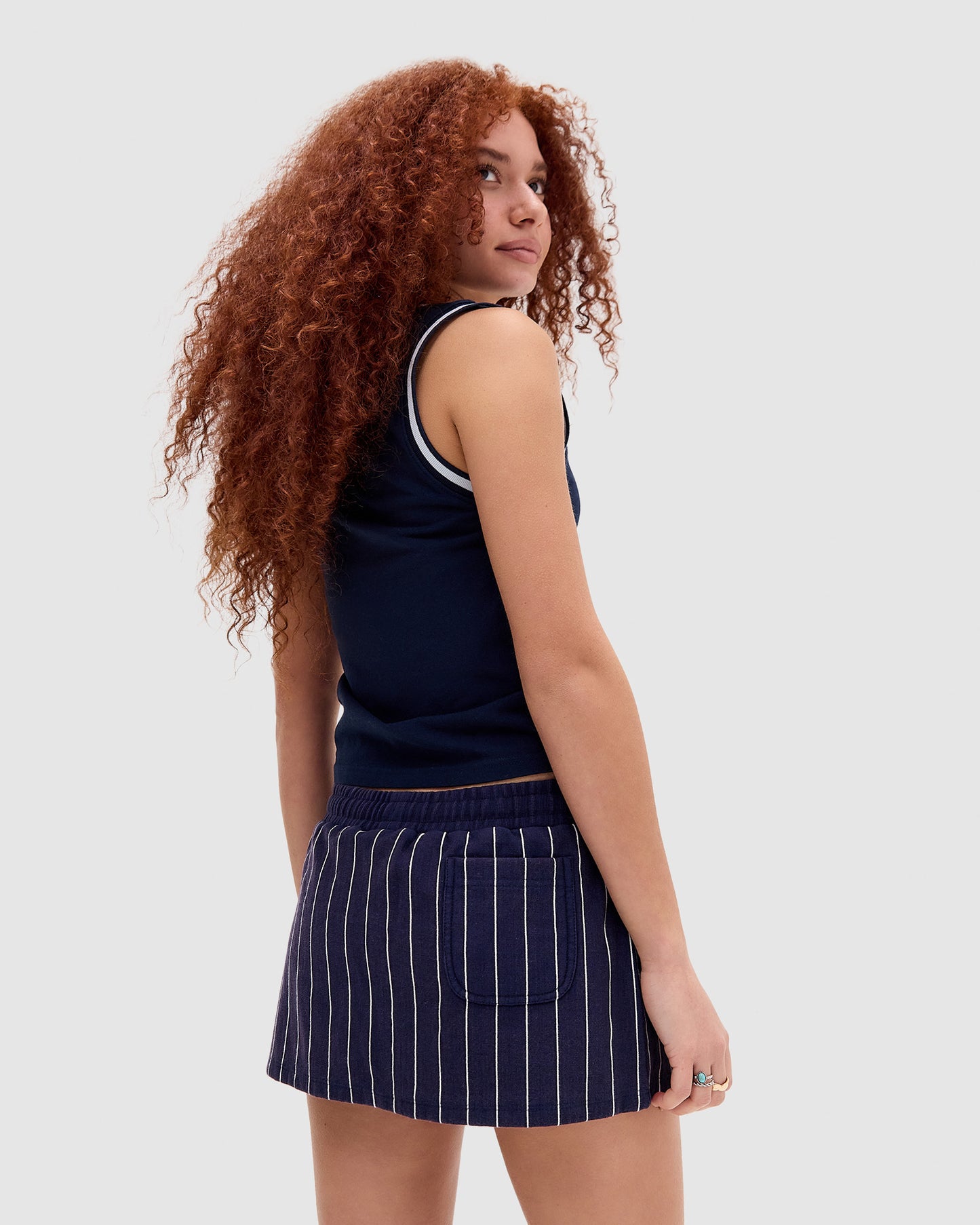 Pinstripe Mini Skirt