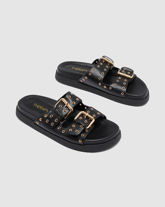 Racer Flat Sandal BLACK