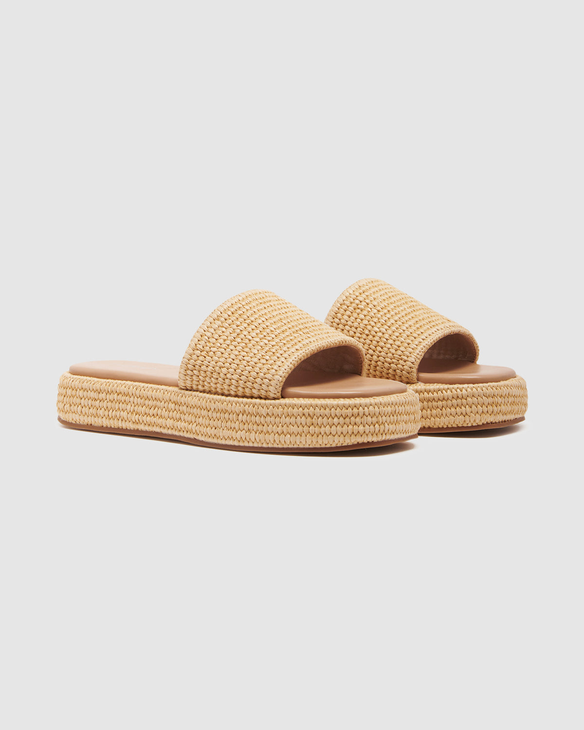 Retro Flatform Sandal NATURAL