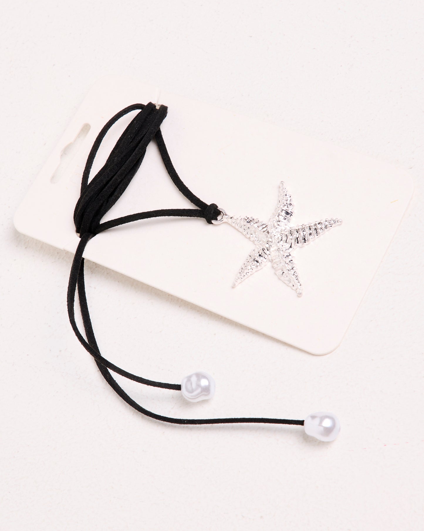 Long Suede Swirl Necklace