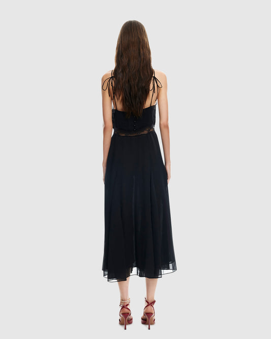 Harmony Midi Dress OBSIDIAN