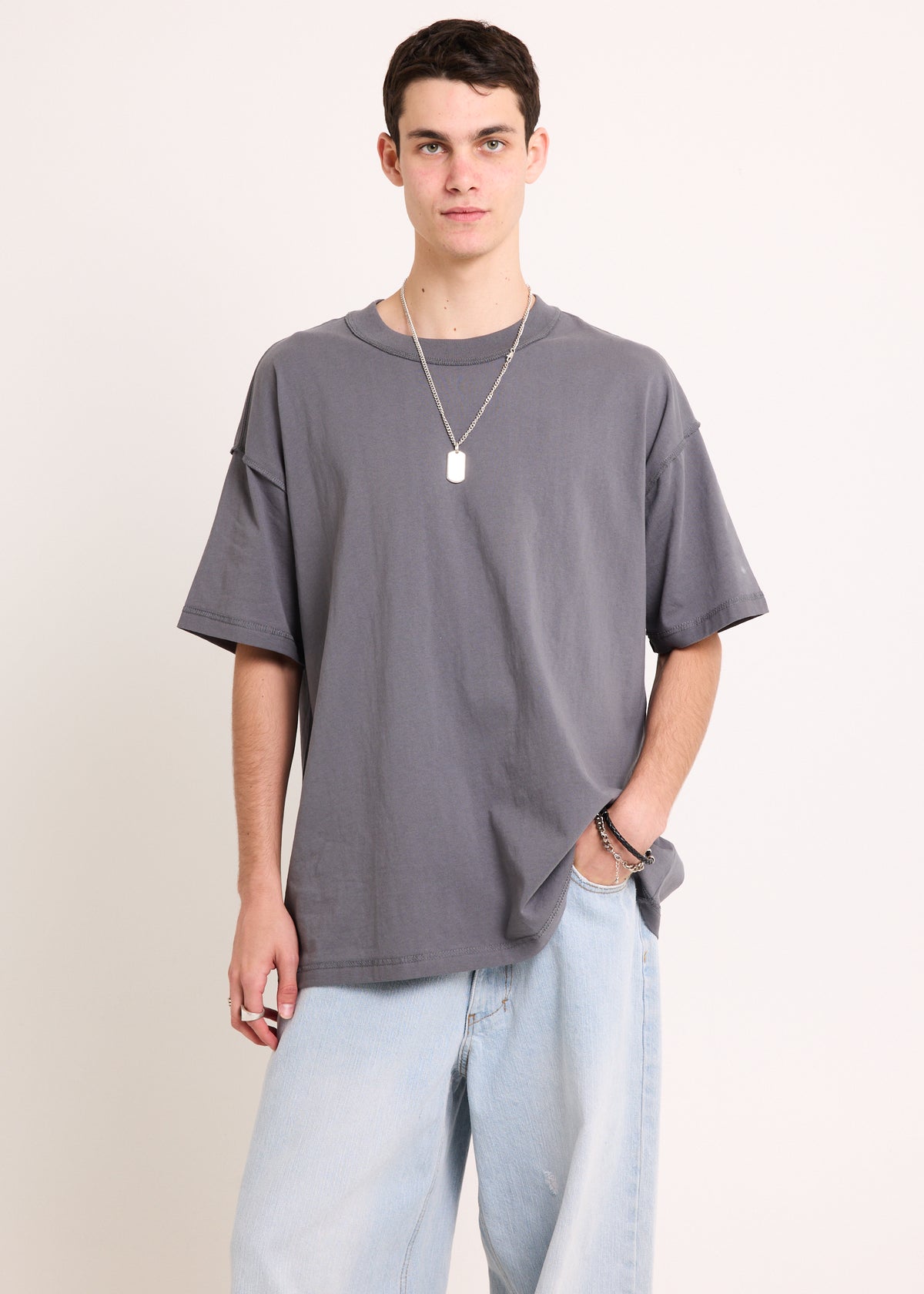 Inside Out OG Skate T-Shirt GREY MARL