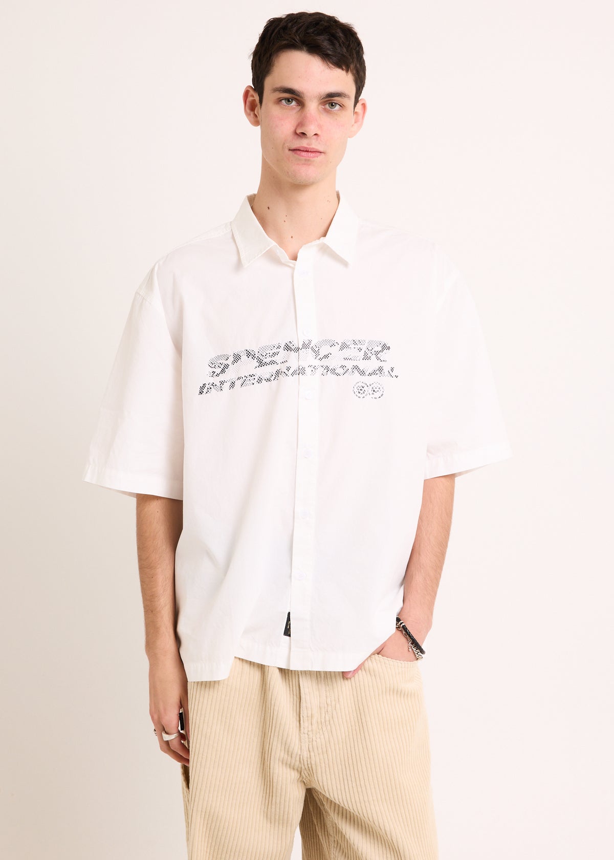 Animal Short Sleeve Shirt WHITE