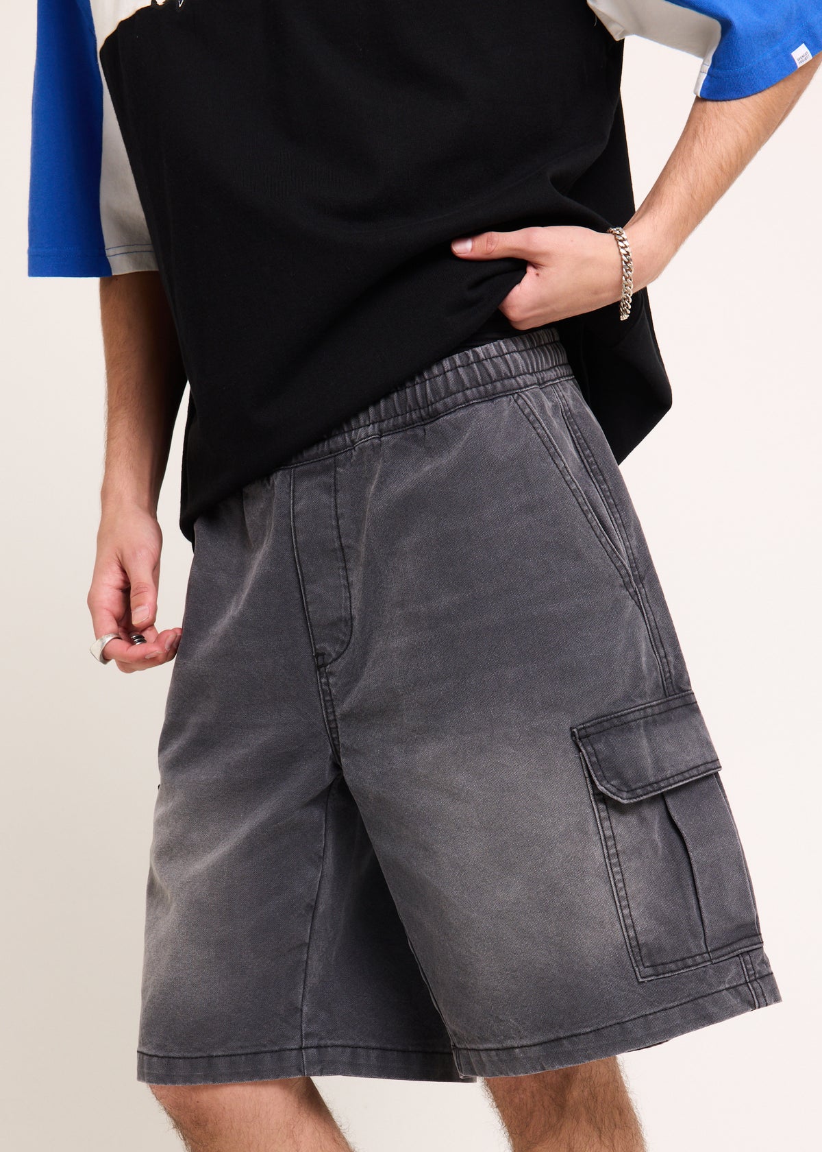 DNA Canvas Cargo Shorts GREY