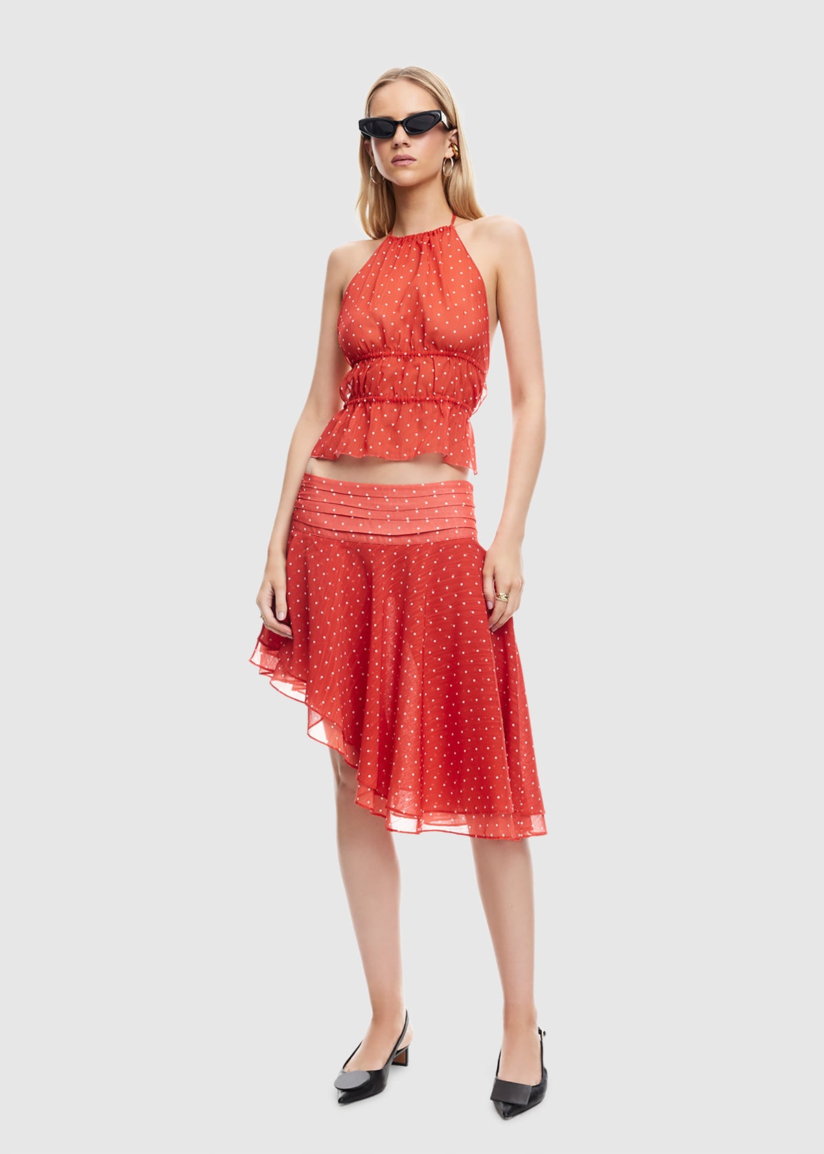 Legacy Halter Top TOMATO POLKA