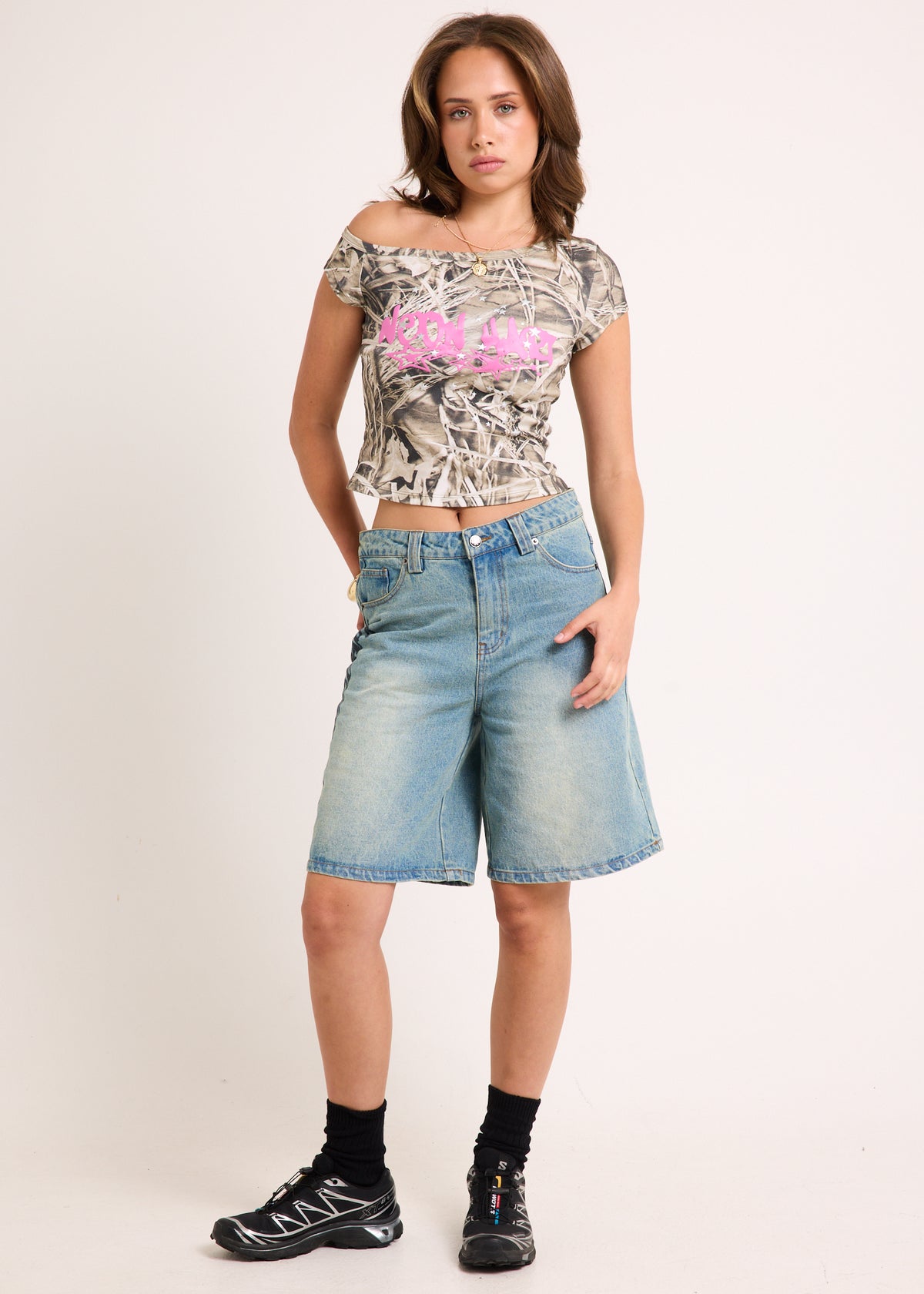 Planet Camo Baby Tee MULTI