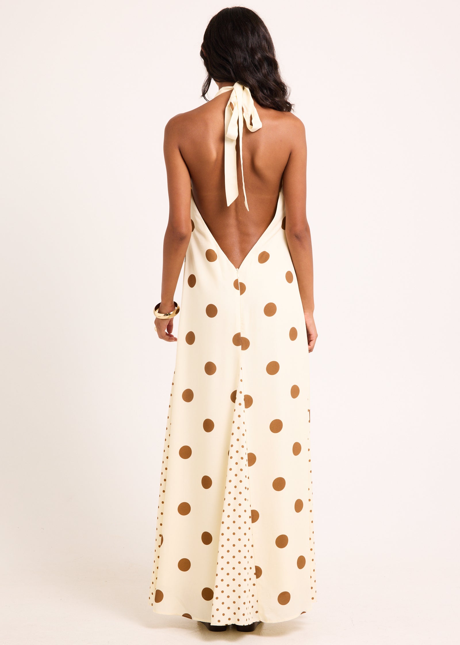 navy blue dress for baby girl Floral Print Backless Maxi Dress main image 1