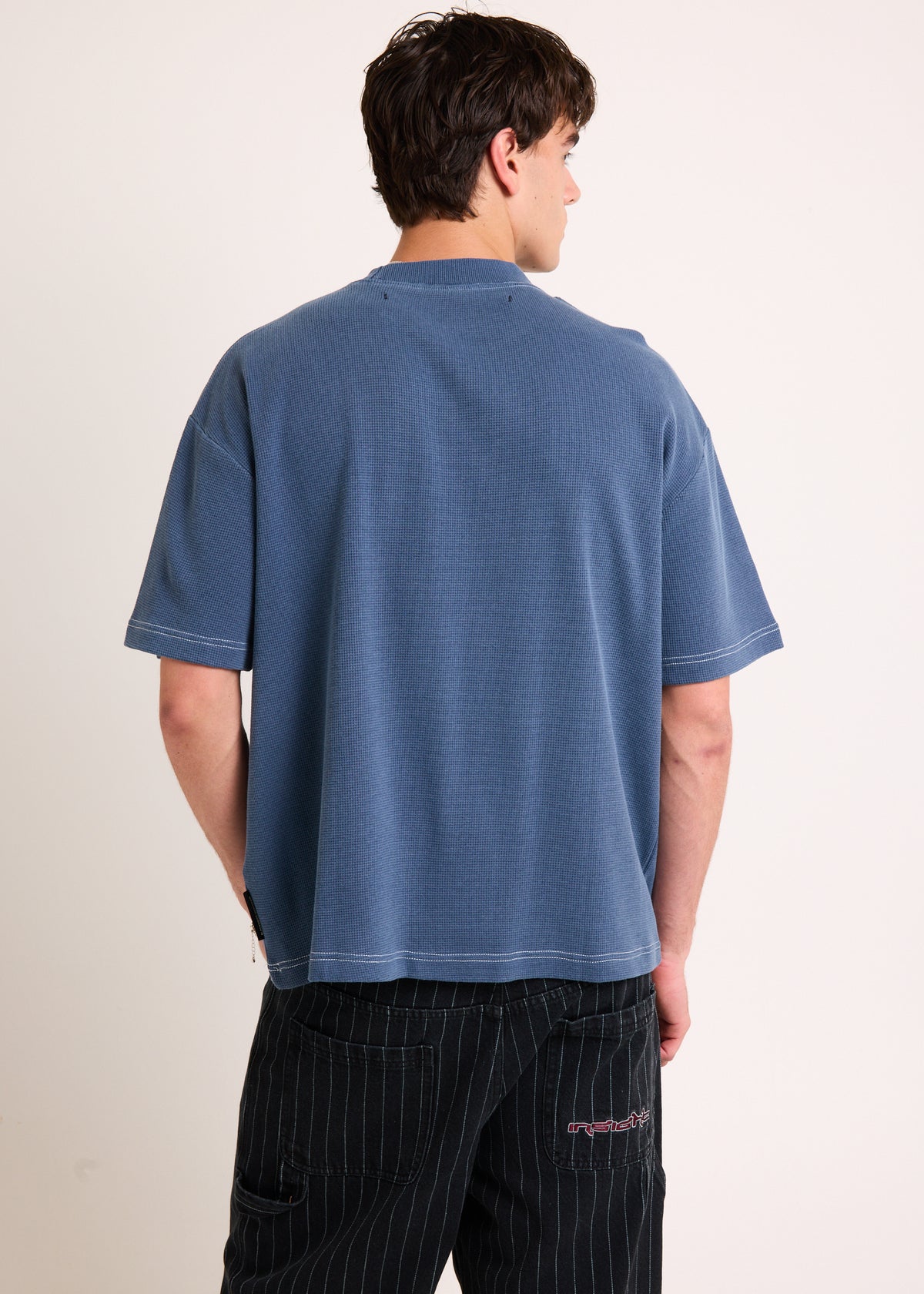 Varsity Waffle Crop T-Shirt PETROL