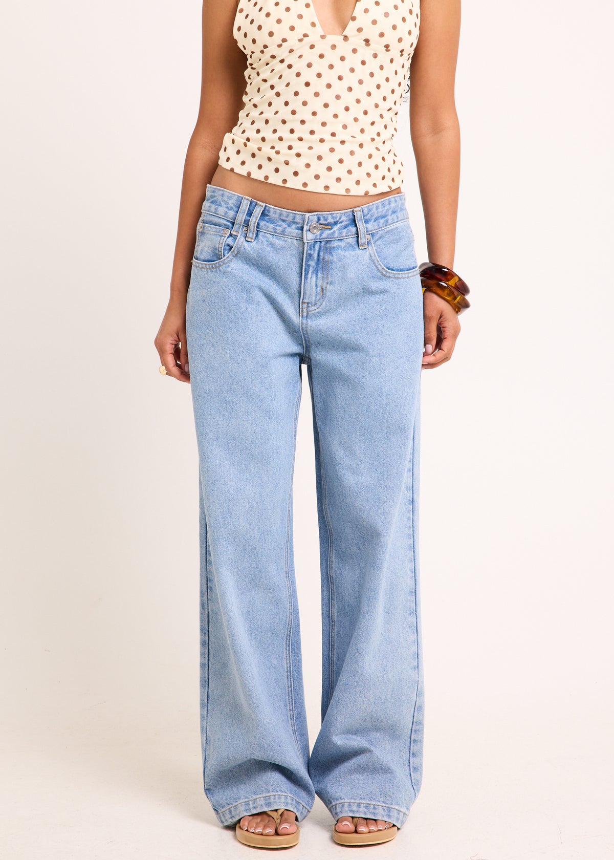 Lennon Low Slouch Denim Jeans BLUE FADE