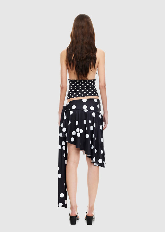 Safari Halter Top NOIR POLKA