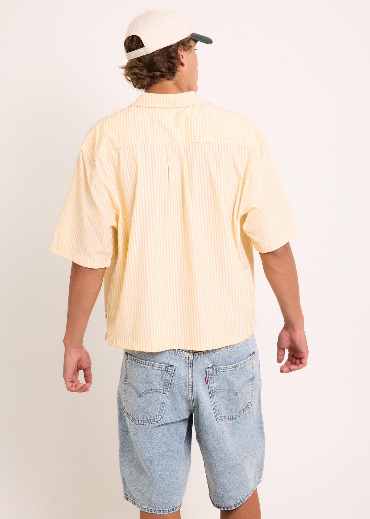Everyday Cropped Short Sleeve Shirt YELLOW