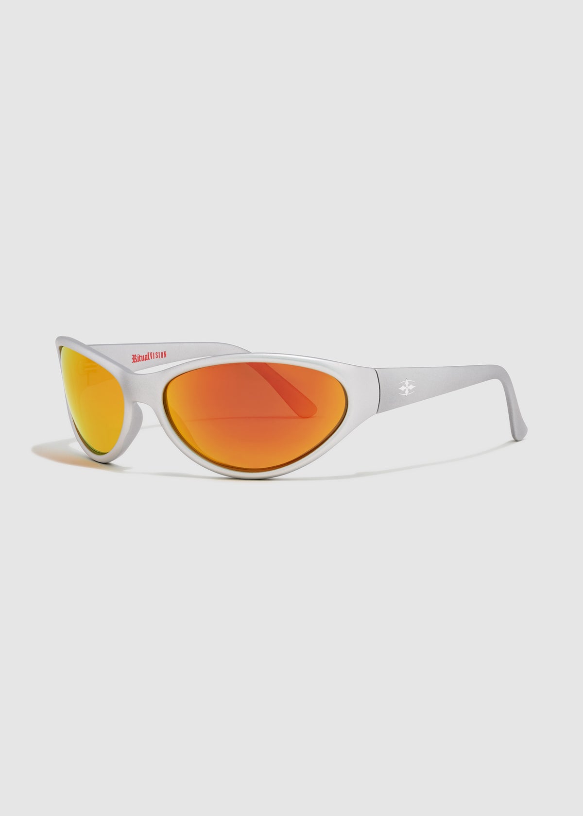 Morphine Sunglasses MATTE CHROME / REFLECTIVE ORANGE POLARISED