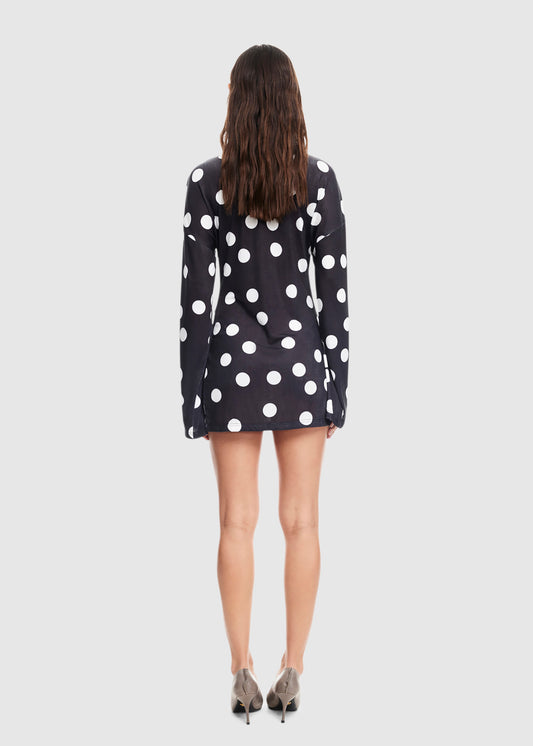 Cosmic Mini Dress NOIR POLKA
