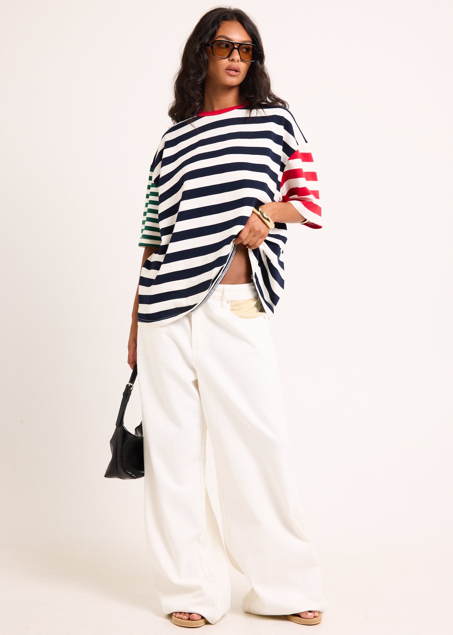 Fitzroy Stripes Oversized Short Sleeve T-Shirt
