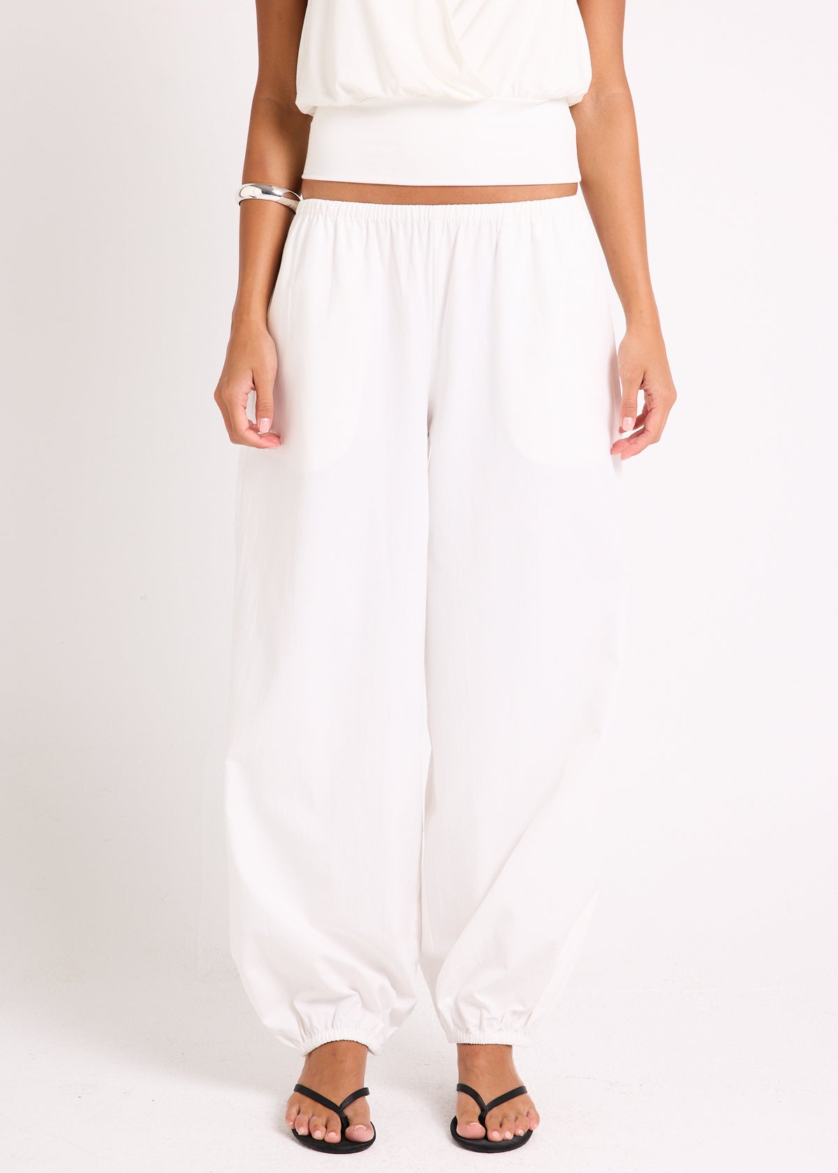 Clara Bubble Pants OFF WHITE