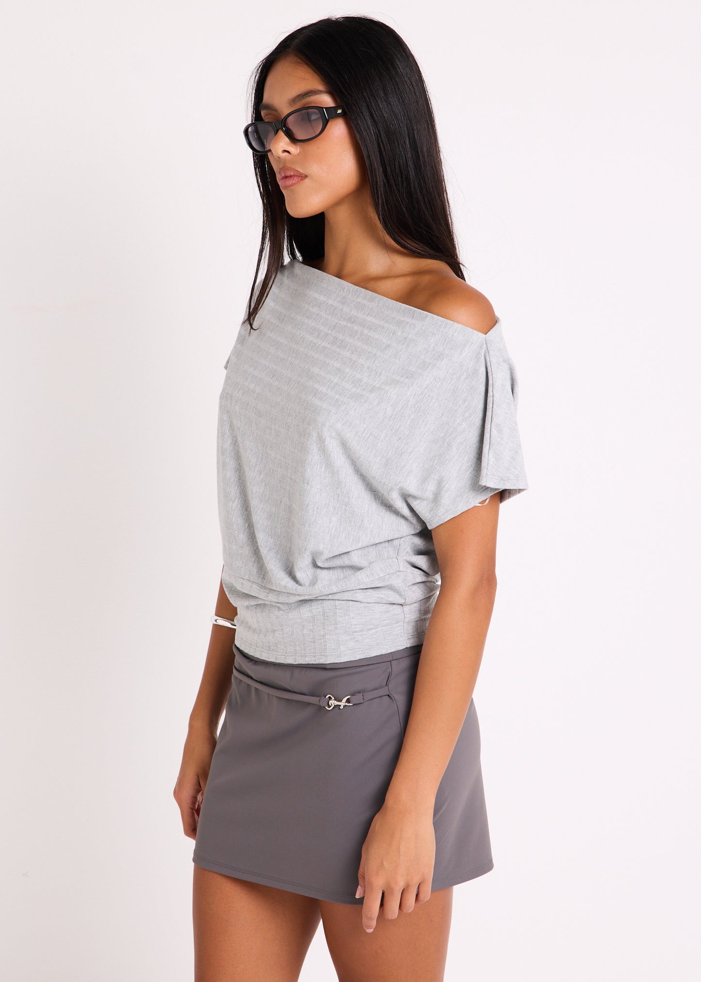 Pip Rib Off Shoulder Top