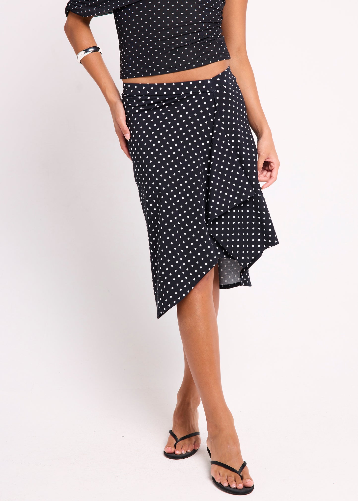 Mila Asymmetric Midi Skirt