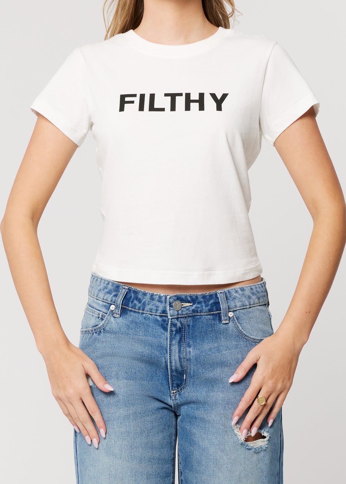 Filthy Baby Tee WHITE SAND
