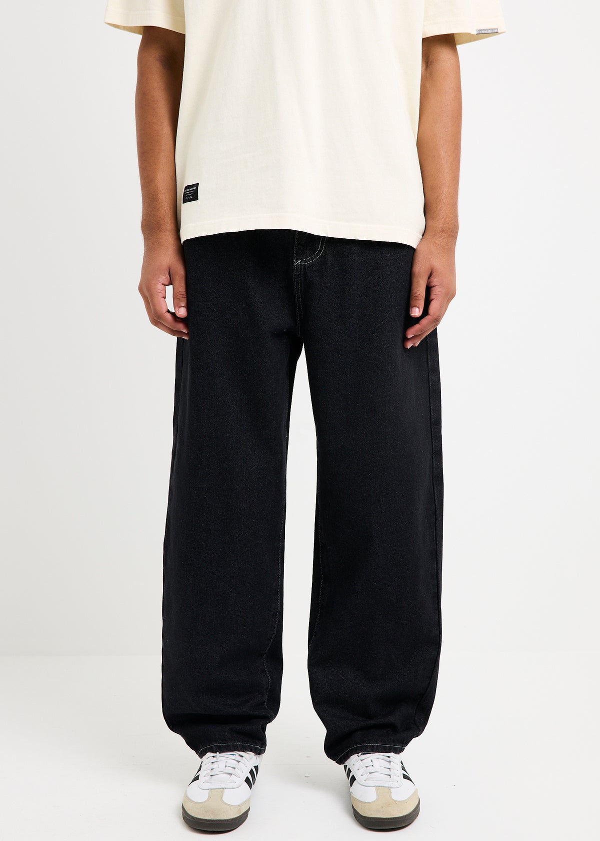 Aim Baggy Denim Jeans BLACK